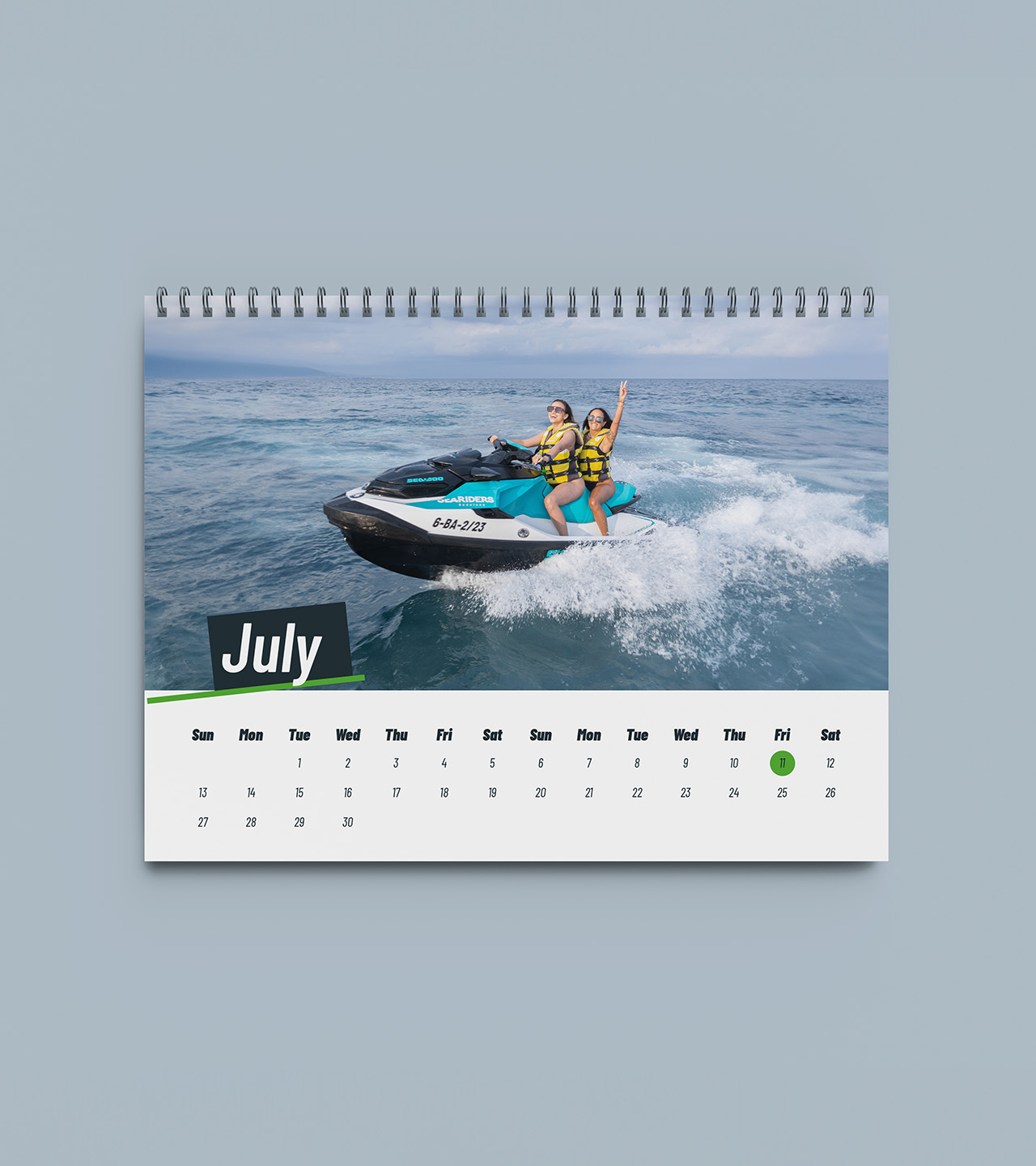 diseño de calendario seariders desvio creativo