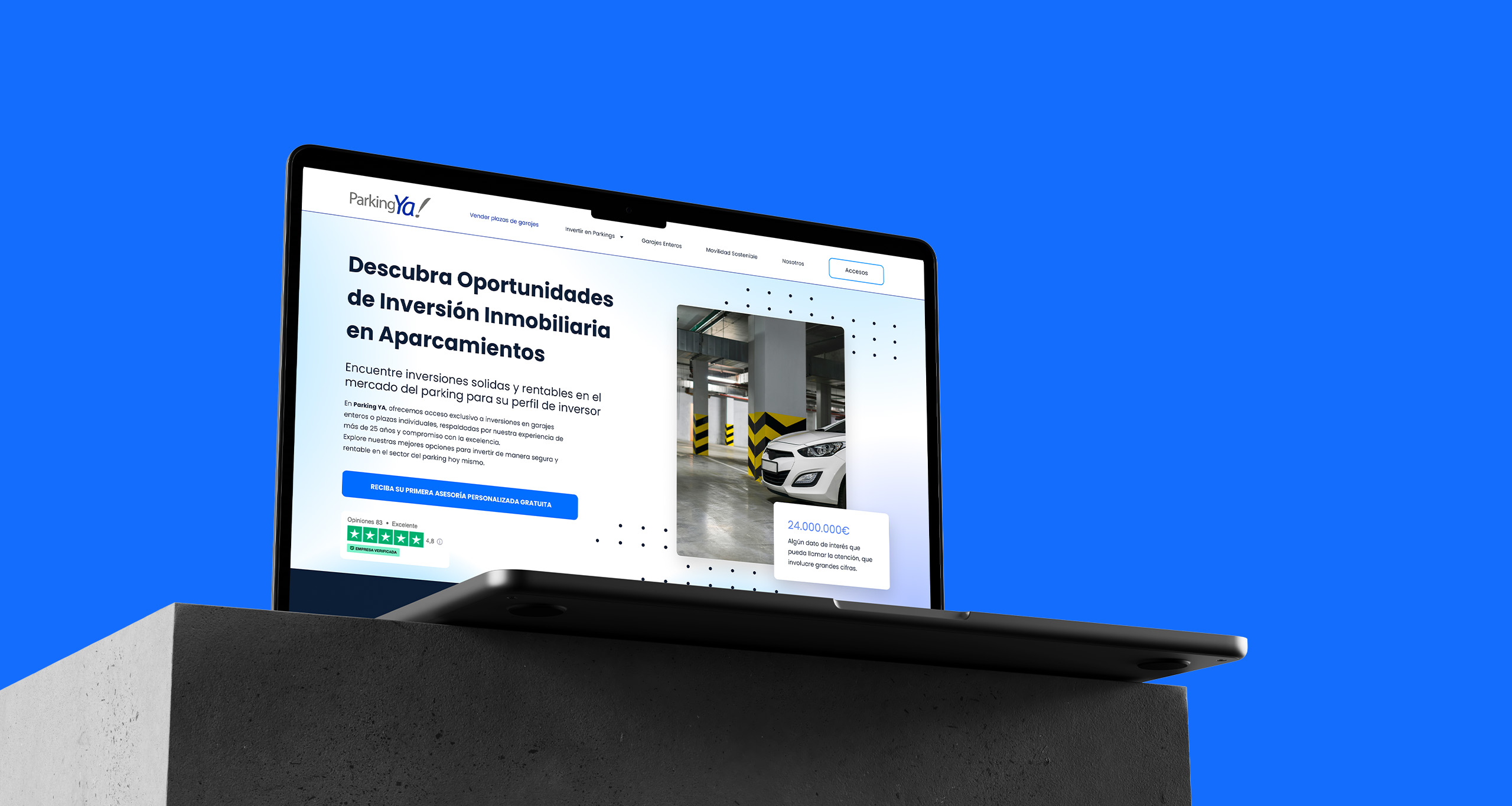 Diseño web en WordPress para servicios de aparcamiento urbano