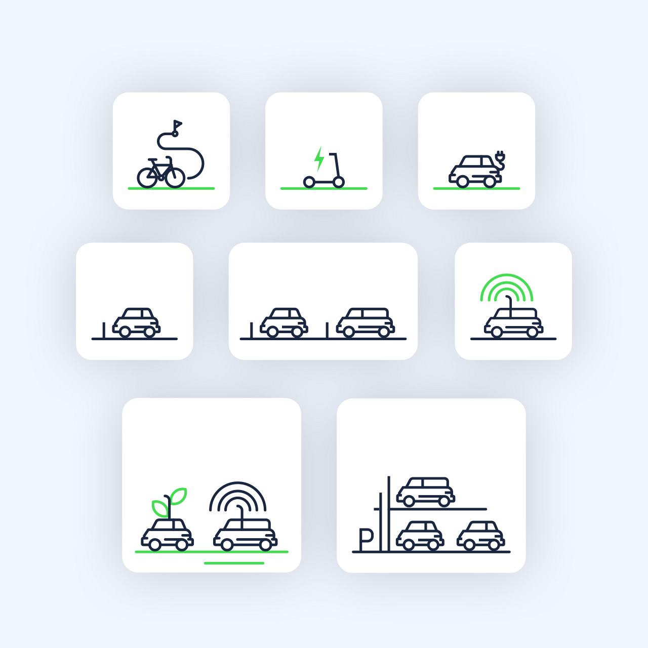 Estructura visual diseño de iconos