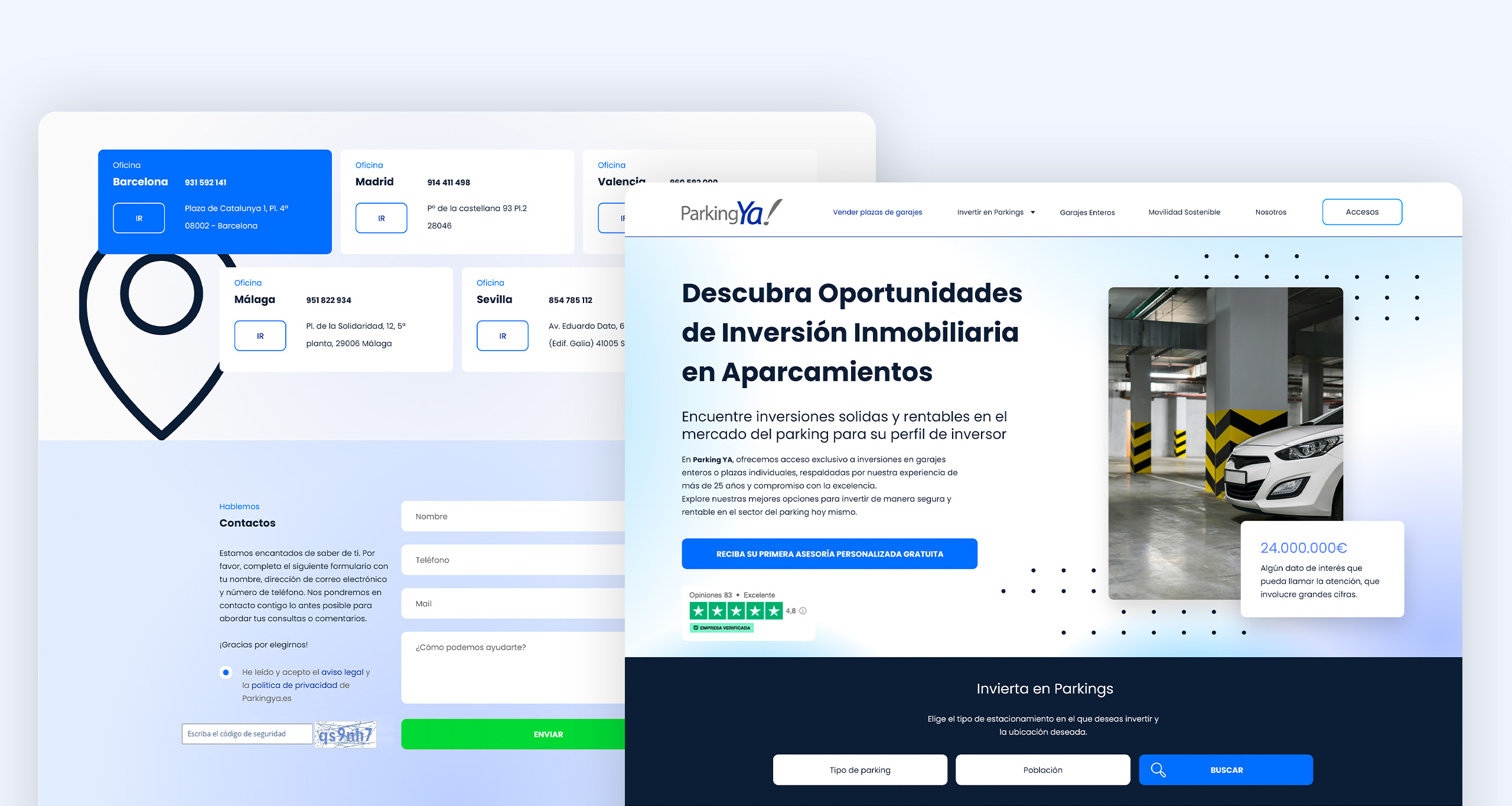 Interfaz UI_UX para sitio de reservas de parking – Versión escritorio